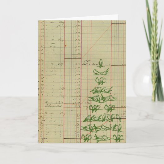 Kerstmis van de Boom van de vogel Feestdagen Kaart (Voorkant)