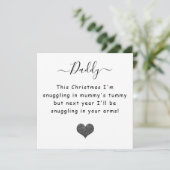 Kerstmis van de bump-dad om te worden feestdagenkaart (Staand voorkant)