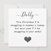 Kerstmis van de bump-dad om te worden feestdagenkaart (Voorkant)