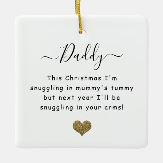 Kerstmis van de bump-dad om te worden keramisch ornament (Voorkant)