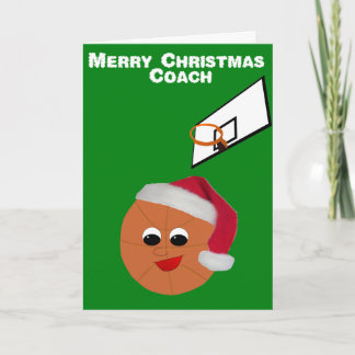 Kerstmis van de Bus van het basketbal Feestdagen Kaart