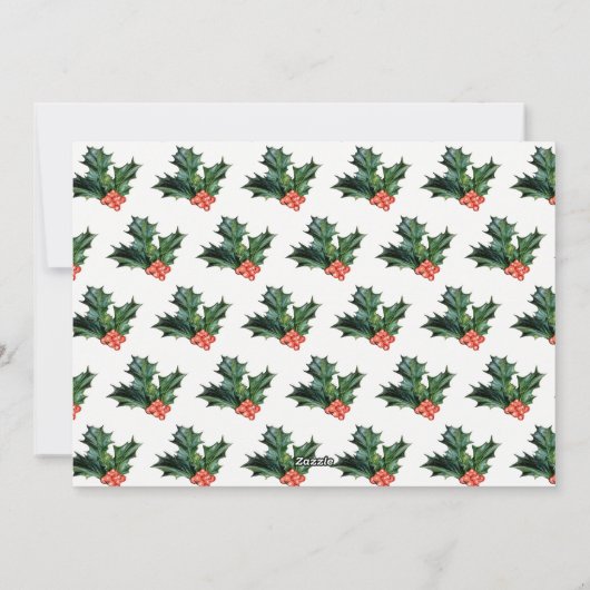 Kerstmis van de Bus van Kerstmis van de hulst heel Feestdagenkaart (Achterkant)