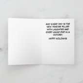 Kerstmis van de Cartoon van het biljart Feestdagen Kaart (Binnen)