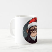 Kerstmis van de chimpansee koffiemok (Voorkant links)