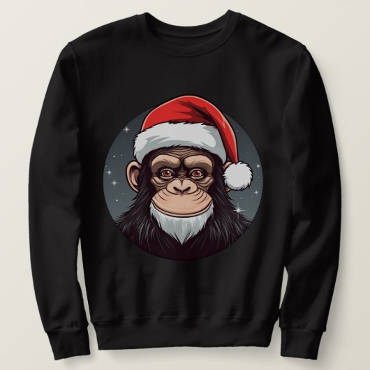 Kerstmis van de chimpansee trui (Design voorkant)