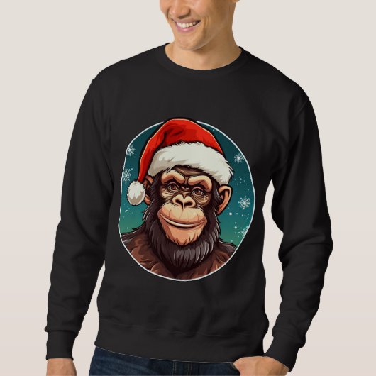 Kerstmis van de chimpansee trui (Voorkant)