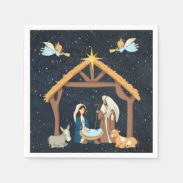 Kerstmis van de christelijke geboorte servet
