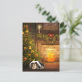 Kerstmis van de collie feestdagenkaart (Staand voorkant)