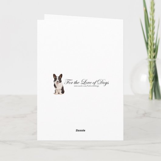 Kerstmis van de Corgi Kaart (Achterkant)