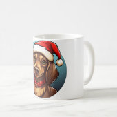 Kerstmis van de Dachshund Koffiemok (Voorkant rechts)