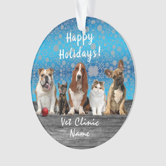 Kerstmis van de dierenarts van de honden ornament (voorkant)