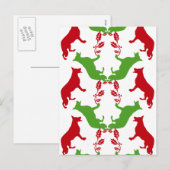 Kerstmis van de Duitse herder Feestdagenkaart (Voorkant / Achterkant)