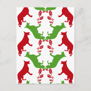 Kerstmis van de Duitse herder Feestdagenkaart