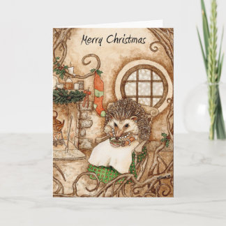 Kerstmis van de egel - Deel 1 Feestdagen Kaart