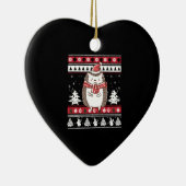 Kerstmis van de egel keramisch ornament (Rechts)