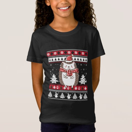 Kerstmis van de egel t-shirt (Voorkant)
