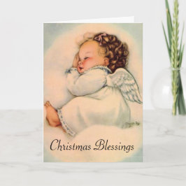 Kerstmis van de Engel van het Baby van de slaap Feestdagen Kaart