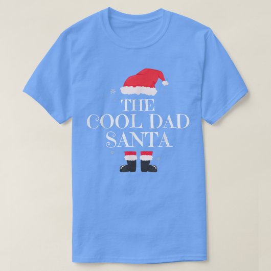 Kerstmis van de familie Cool Dad Santa Matching T-shirt (Design voorkant)