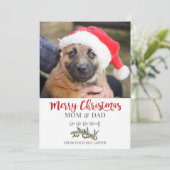 Kerstmis van de feestdag van de hond feestdagenkaart (Staand voorkant)