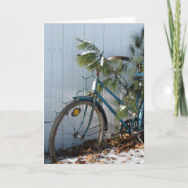Kerstmis van de Fiets van de winter Feestdagen Kaart