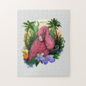 Kerstmis van de flamingo legpuzzel (Verticaal)