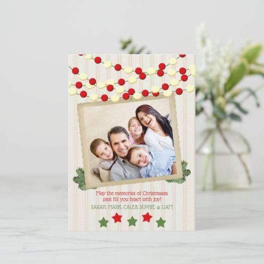 Kerstmis van de Foto van de Amerikaanse veenbes en Feestdagenkaart (Staand voorkant)