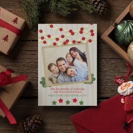 Kerstmis van de Foto van de Amerikaanse veenbes en Feestdagenkaart