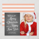 Kerstmis van de Foto van de Vakantie van het bord Feestdagenkaart (Voorkant / Achterkant)