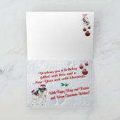 Kerstmis van de Fox-terrier van het speelgoed Feestdagen Kaart (Binnen)