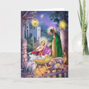 Kerstmis van de geboorte van Christus Feestdagen Kaart