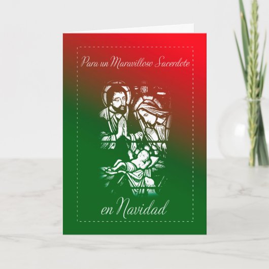 Kerstmis van de geboorte van Christus voor Spaanse Feestdagen Kaart (Voorkant)