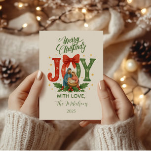 Kerstmis van de geboorte van Jezus Feestdagenkaart