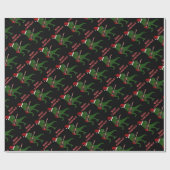 Kerstmis van de Gitaar t-Rex Cadeaupapier (Vlak)