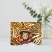 Kerstmis van de hamster feestdagenkaart (Staand voorkant)