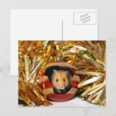 Kerstmis van de hamster feestdagenkaart (Voorkant / Achterkant)