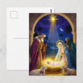 Kerstmis van de Heilige Geboorte Briefkaart (Voorkant / Achterkant)