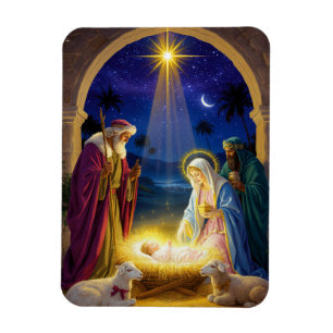 Kerstmis van de Heilige Geboorte Magneet
