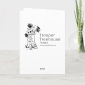 Kerstmis van de Hond van de hond Feestdagen Kaart (Achterkant)