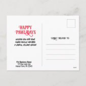 Kerstmis van de Hond van het Worstje van de Feestdagenkaart (Achterkant)