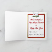 Kerstmis van de hulst en van de Duif Feestdagen Kaart (Binnen)