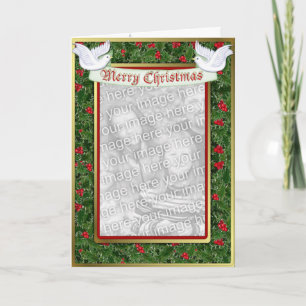 Kerstmis van de hulst en van de Duif Feestdagen Kaart