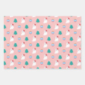 Kerstmis van de Japanse Spitz Dog - KamaHachi Inpakpapier Vel (Voorkant 3)