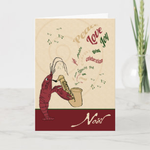 Kerstmis van de Jazz van de Zeekreeft van Feestdagen Kaart