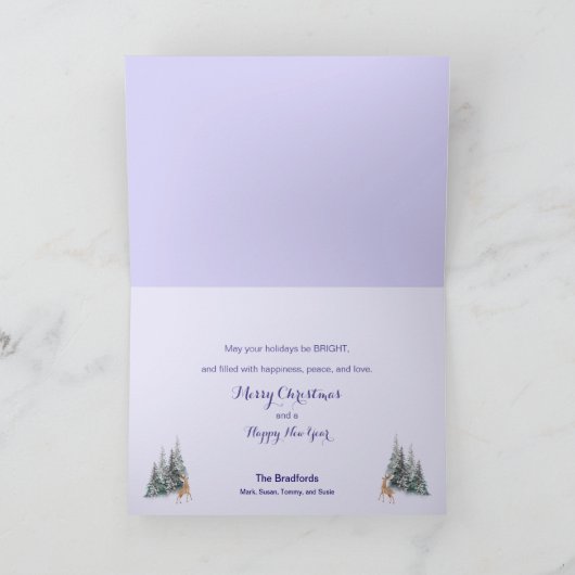 Kerstmis van de Kaart van het bos in het wild (Binnen)