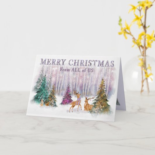 Kerstmis van de Kaart van het bos in het wild (Gele Bloem)