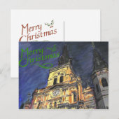 Kerstmis van de kathedraal feestdagenkaart (Voorkant / Achterkant)