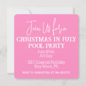 Kerstmis van de Kerstman in juli zomer zwembadfees (Achterkant)