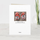 Kerstmis van de Kerstman van de Kat van Sphynx Kaart (Achterkant)