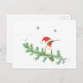 Kerstmis van de kolibrie feestdagenkaart (Voorkant / Achterkant)