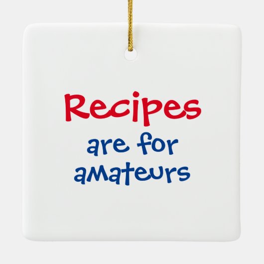 Kerstmis van de leuke grappige kok keramisch ornament (Achterkant)